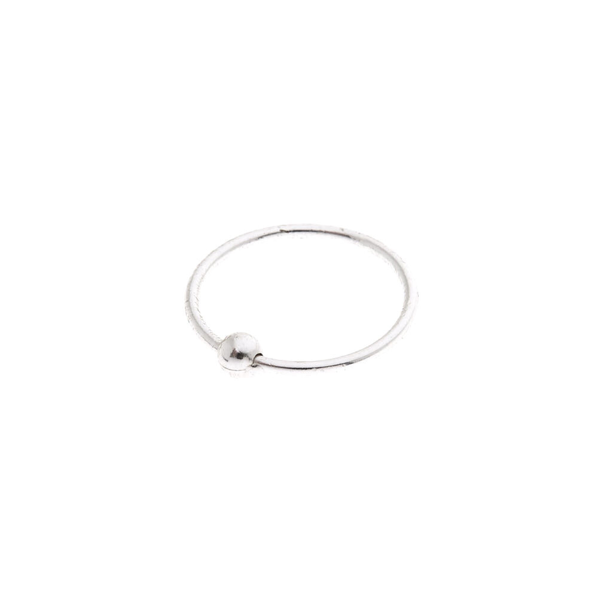 View Claires Basic Bead Hoop Nose Ring Silver information