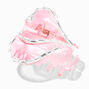Transparent Medium Heart Hair Claw - Pink,