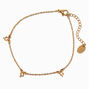 Gold-tone Multi Bow Chain Anklet,