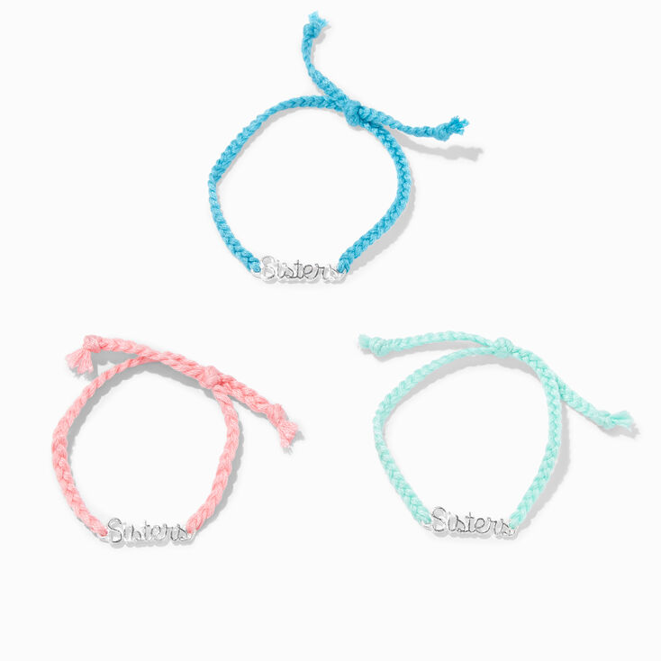 Best Friends Pastel Sister Stretch Friendship Bracelets - 3 Pack,