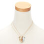 Best Friends Mixed Metal Glitter Heart Pendant Necklaces - 3 Pack,