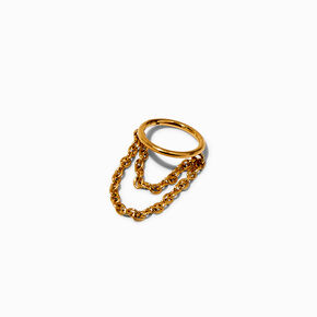 Gold-tone Stainless Steel Chain 18G Cartilage Hoop Earring,
