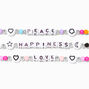 Love, Peace, &amp; Happiness Beaded Stretch Bracelets - 3 Pack,