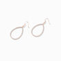 Rose Gold 2.5&quot; Crystal Teardrop Drop Earrings,