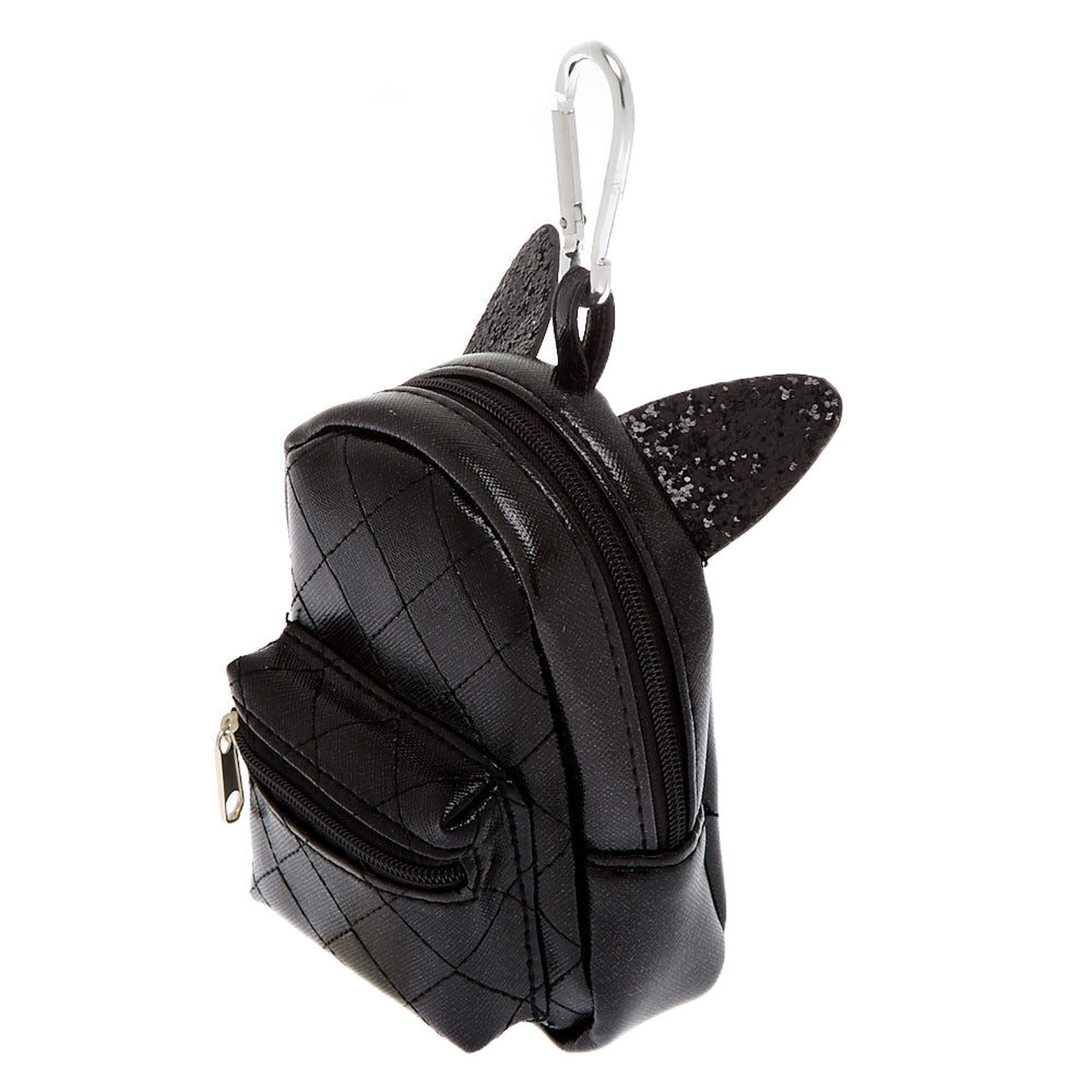 Cat Ears Mini Backpack Keychain Black Claire S Us