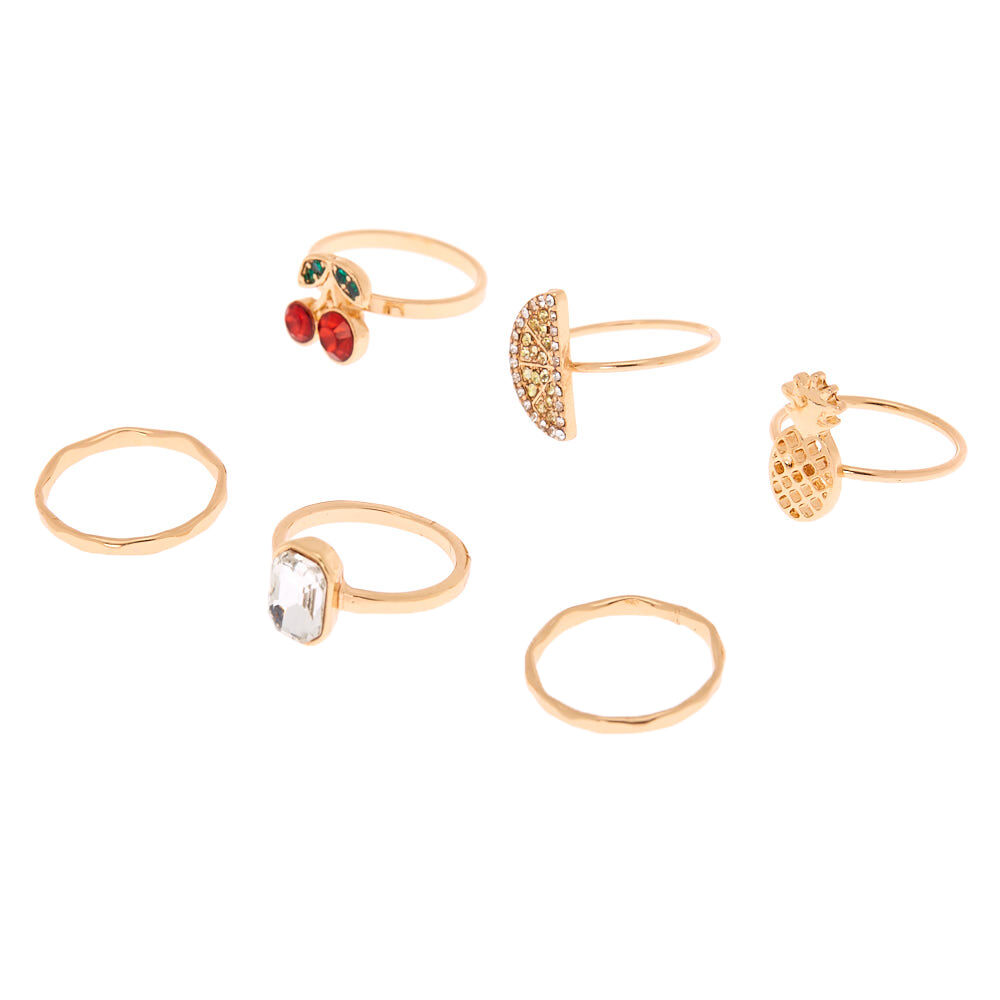 Gold Fruity Rings - 6 Pack,