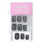 Lot de 24 faux ongles noirs constellation au fini mat,