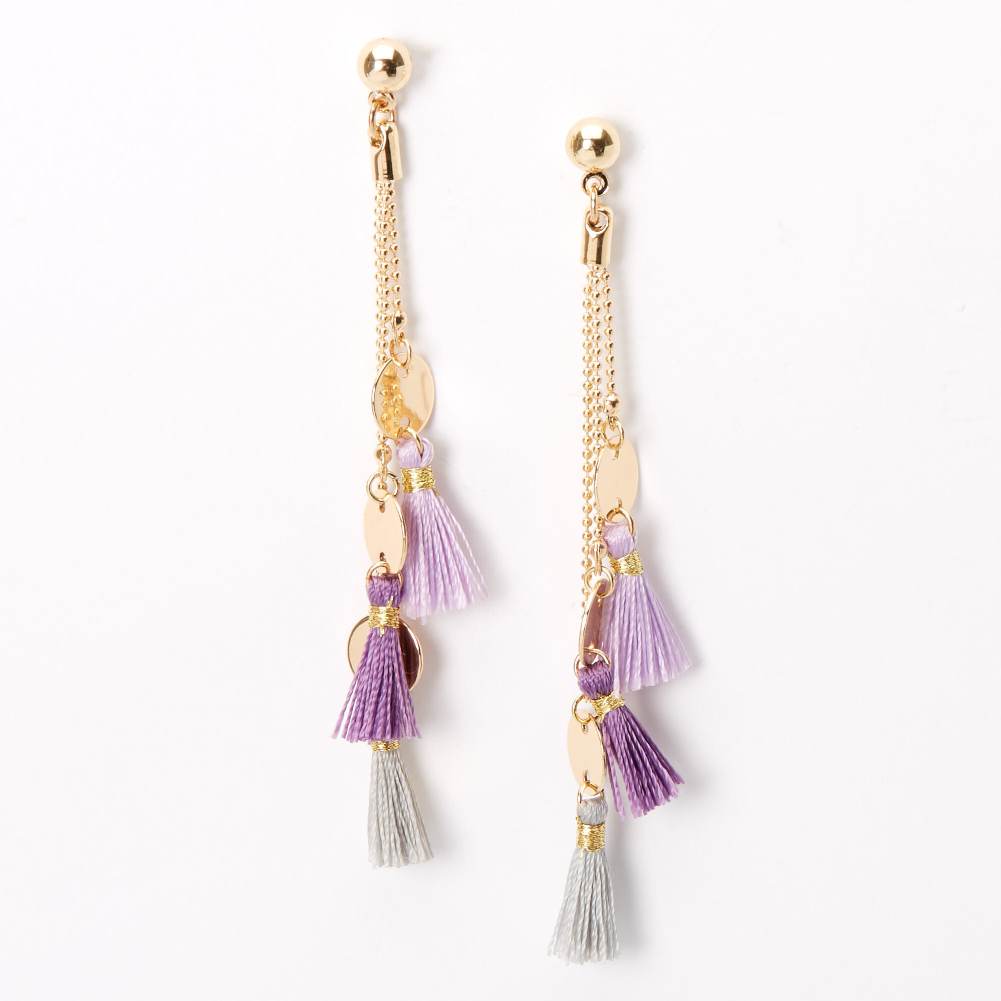 Lilac tassel clearance earrings