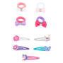 Claire&#39;s Club Snap Clip and Hair Bobble Flower Box Set - 9 Pack,