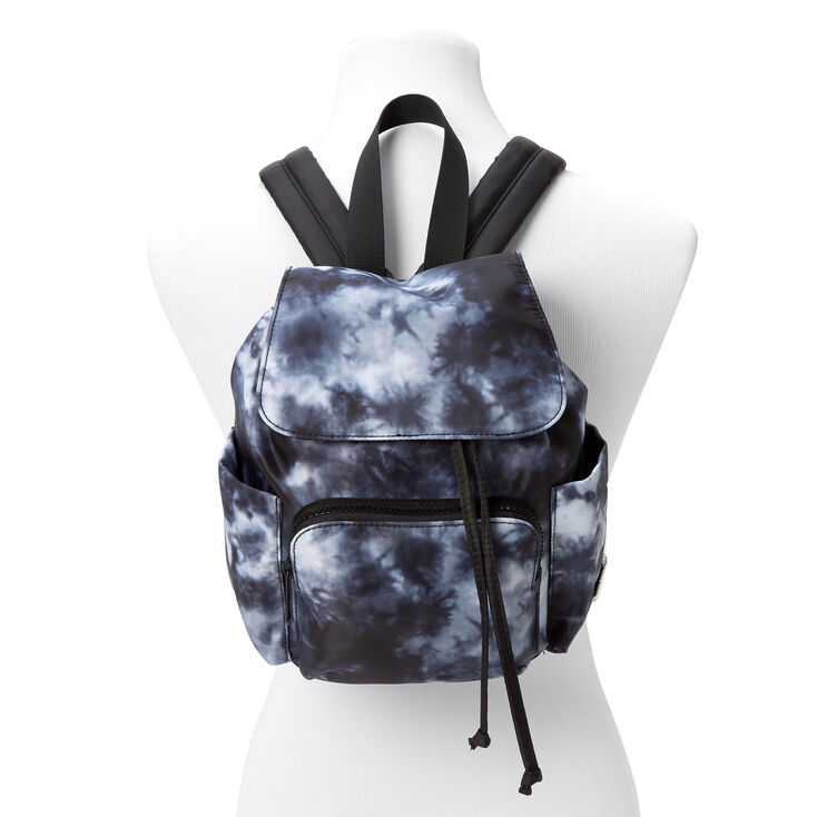 Tie Dye Small Backpack - Black,
