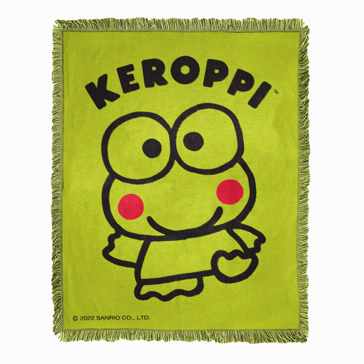 Keroppi&reg; Froggy Woven Jacquard Throw Blanket &#40;ds&#41;,