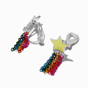 Glow in the Dark Shooting Star Clip-On Stud Earrings,