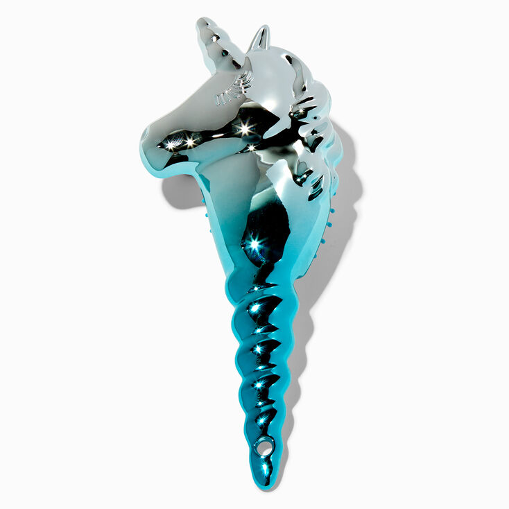 Claire's Club Chrome Unicorn Paddle Hair Brush