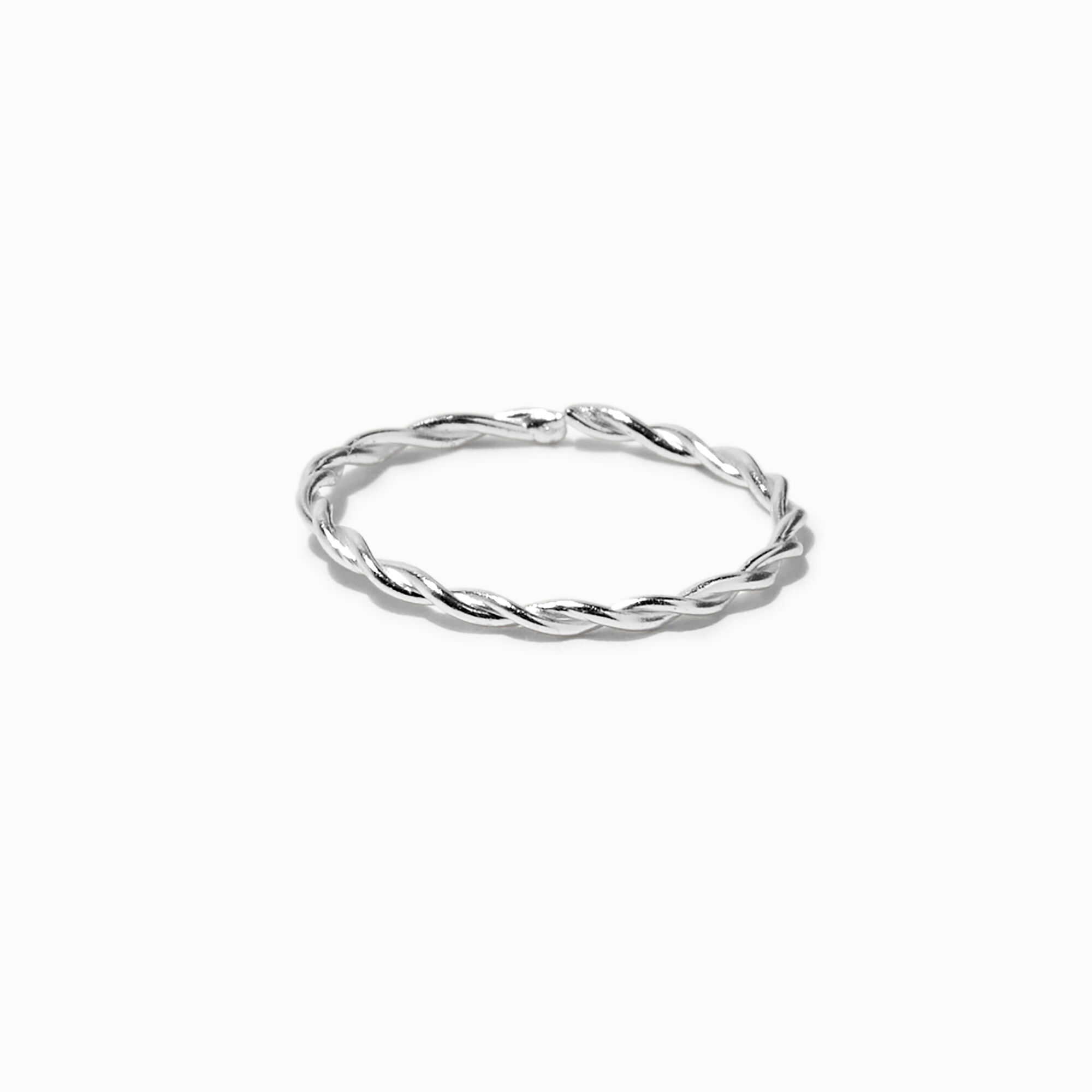 C LUXE by Claire s Sterling Silver Plated Twisted Toe Ring Claire s