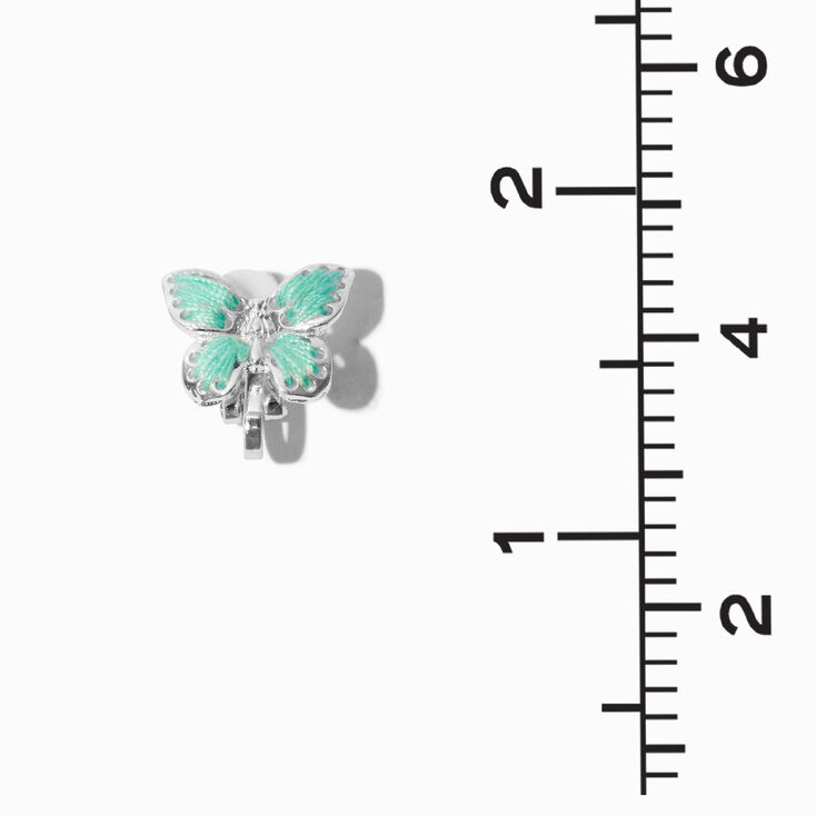 Green Threaded Design Clip-On Stud Earrings,