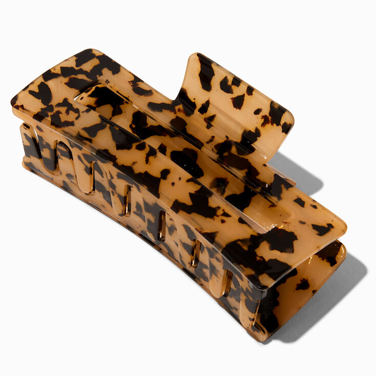Blonde Tortoiseshell Rectangular Hair Claw,