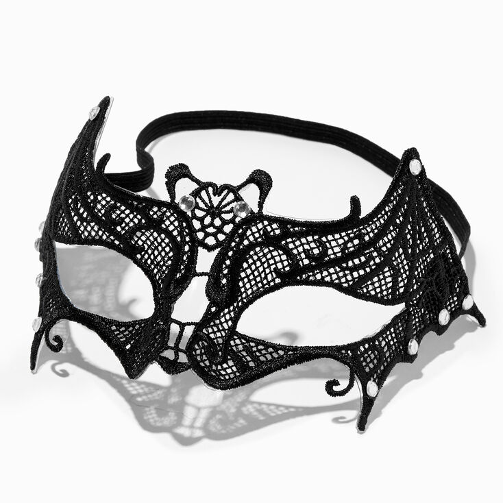 Embellished Black Bat Mask,