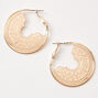 Gold-tone 40mm Delicate Filigree Hoop Earrings,