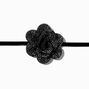 Black Pav&eacute; Rosette Choker Necklace,