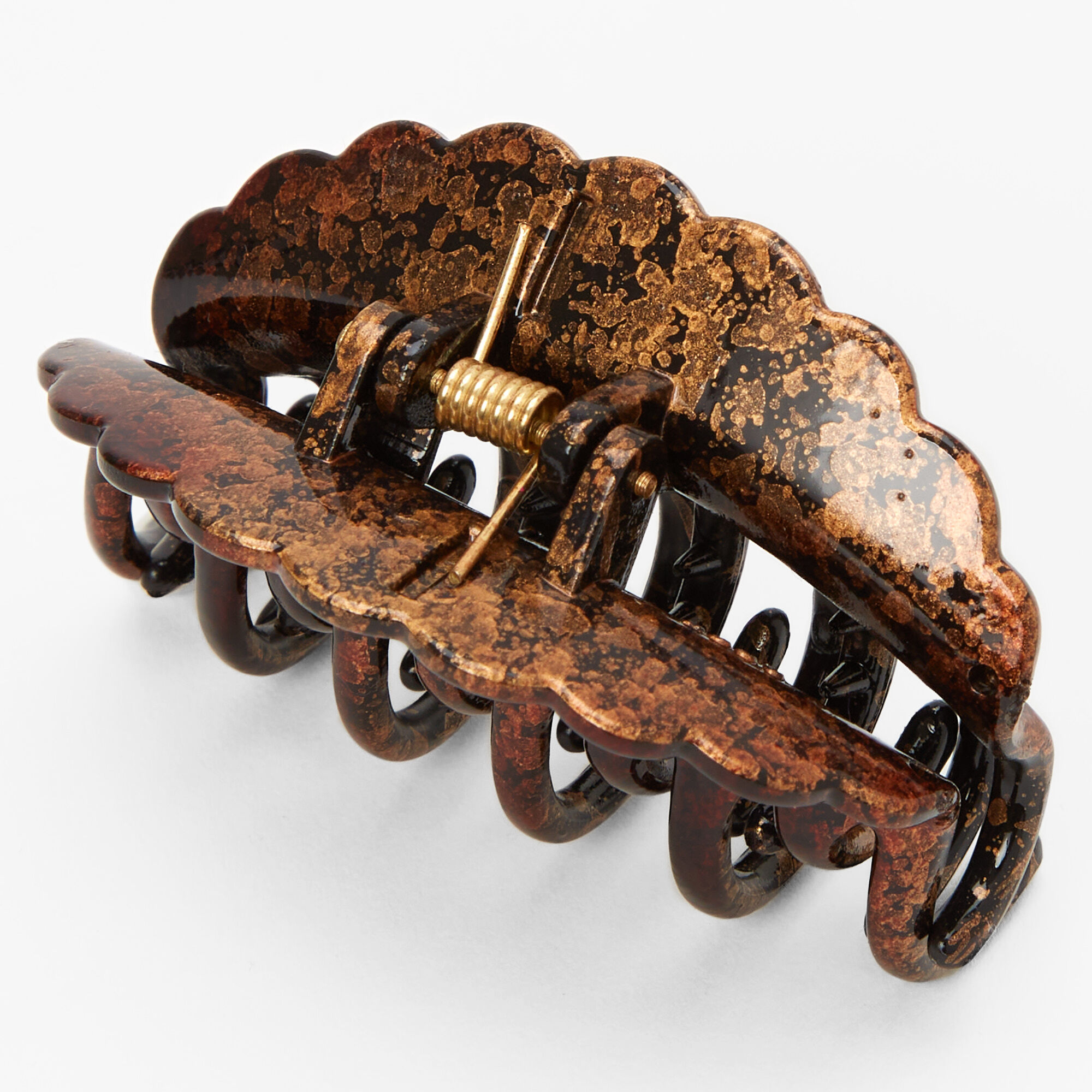 Small Oil Slick Hair Claw - Brown,