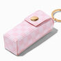 Porte-cl&eacute;s &eacute;tui pour rouge &agrave; l&egrave;vres rose et bleu,