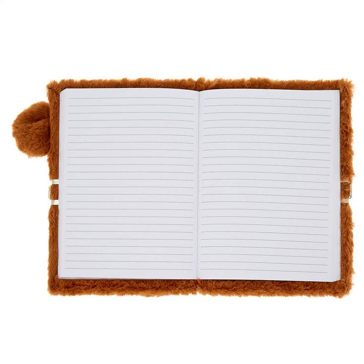 Maddie the Monkey Lock Plush Diary - Brown,