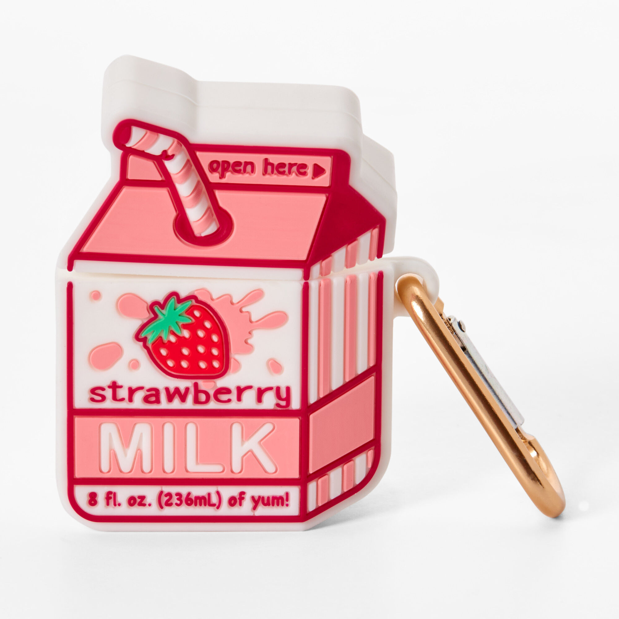 Strawberry Milk Silicone Earbud Case Cover Compatible With Apple