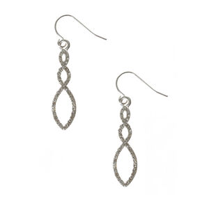Pendants d&#39;oreilles torsad&eacute;s en pierre en strass,