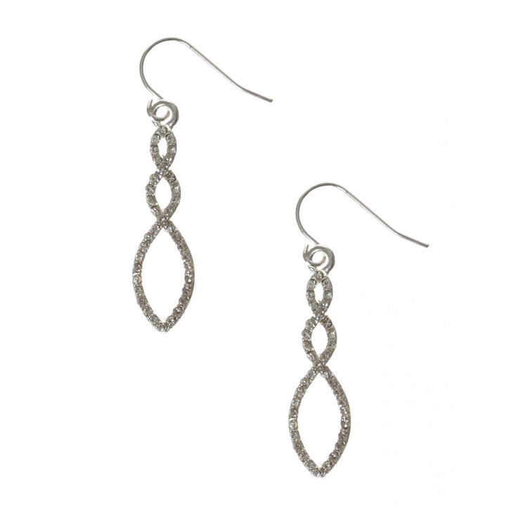 Crystal Treble Twist Drop Earrings,