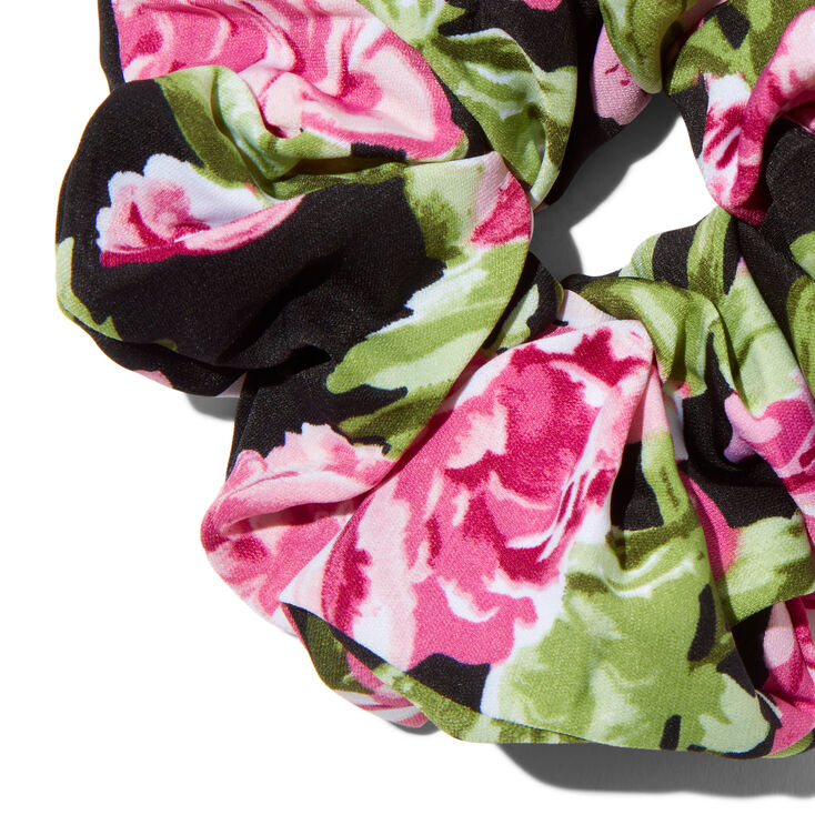 Giant Rose Print Hair Scrunchie