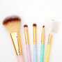 Gold Sparkle Pastel Makeup Brushes - 5 Pack,