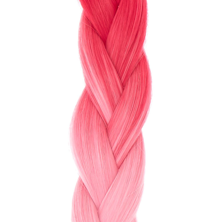 Ombre French Braid Faux Hair Extension - Pink | Claire's
