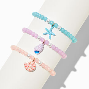 Claire&#39;s Club Beach Beaded Stretch Bracelets - 3 Pack,
