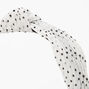 Claire&#39;s Club Polka Dot Pleated Knotted Headband - White,