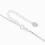 Silver Cubic Zirconia Baguette Charm Crystal Chain Necklace,