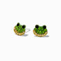 C LUXE by Claire&#39;s Sterling Silver Crystal Frog Stud Earrings,