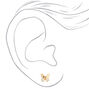 C LUXE by Claire&#39;s 18k Yellow Gold Plated Butterfly Stud Earrings,