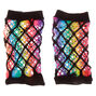 Rainbow Fishnet Arm Warmers,