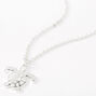 Silver Origami Turtle Pendant Necklace,