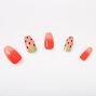 Watermelon Coffin Faux Nail Set - 24 Pack,