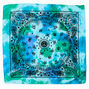 Bandeau bandana tie-dye bleu et vert,