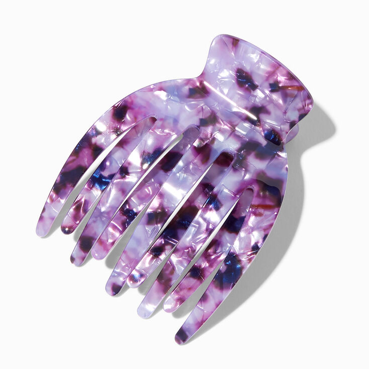 Pearlized Tortoiseshell Yoga Hair Claw - Purple,