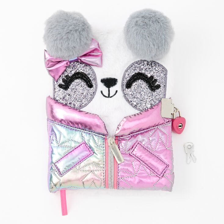 Poppy the Panda Winter Coat Lock Diary - Pink,
