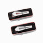 Blush Pink Velvet Snap Hair Clips - 2 Pack,