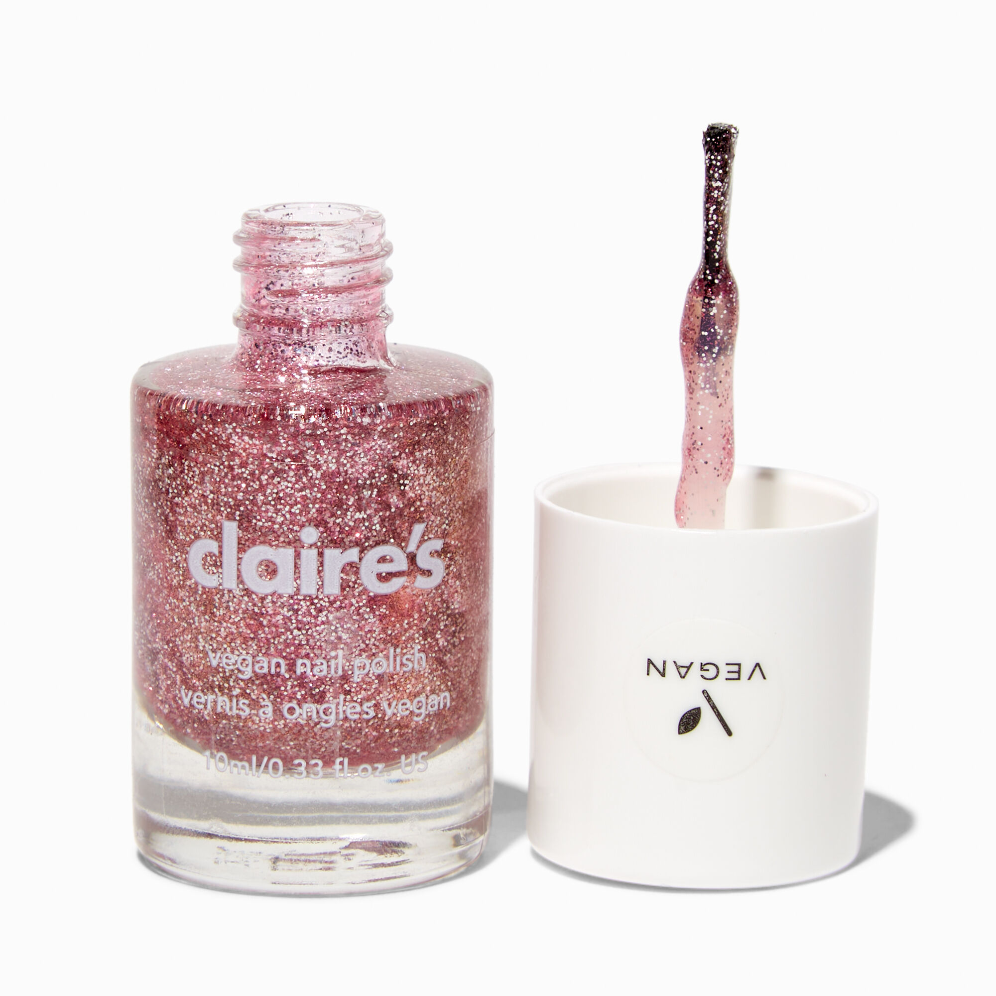 View Claires Vegan Glitter Nail Polish Eye Catching information