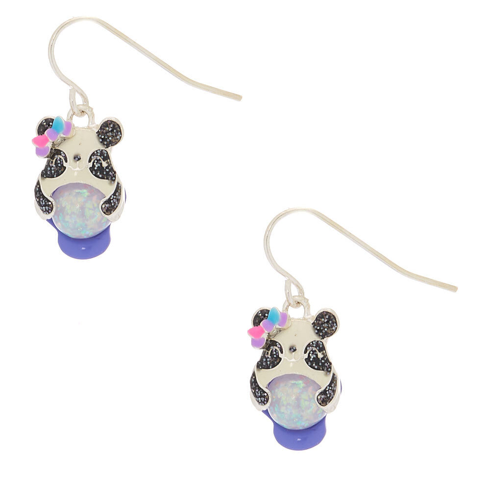Iridescent Paige The Panda Drop Earrings,