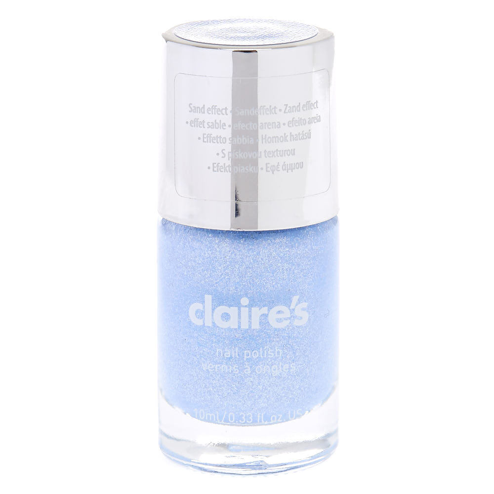 Vernis à ongles pailleté effet sable - Bleu pastel,
