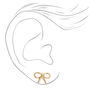 Gold Bow Tie Stud Earrings,