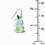 Green Glow in the Dark 0.5&quot; Gummy Bear Drop Earrings,