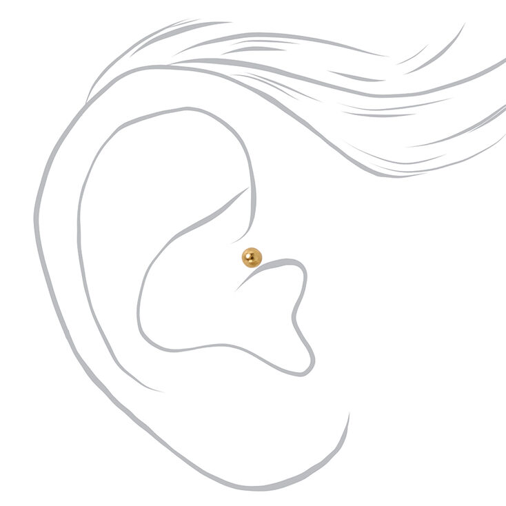 Gold 16G Star And Triangle Daith Earrings - 5 pack,